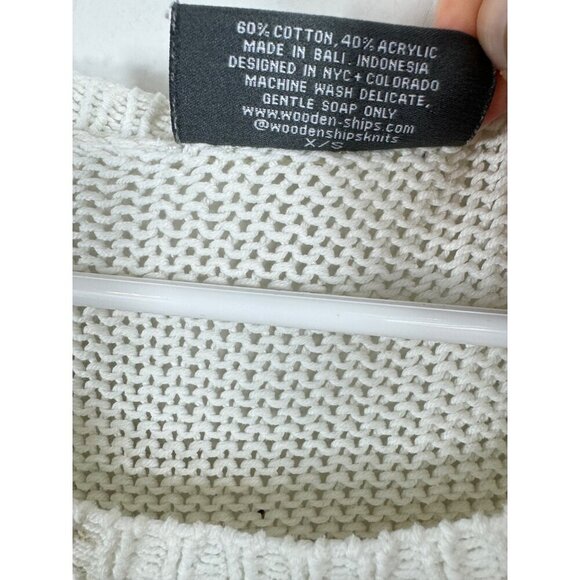 Wooden Ships Size XS Cotton Blend Tie Dyed Sweater Lightweight Loose Knit - Picture 5 of 7